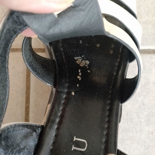 Women's sandals platform size 39 used, white