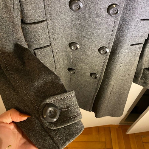 Pull&Bear coat 60% wool 40% viscose like new, gray