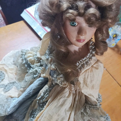 Vintage porcelain doll used