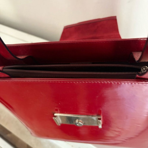 Trussardi burgundy shoulder bag used with mark
