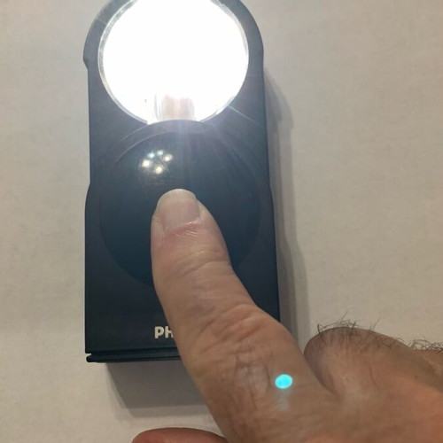 Philips flashlight used, without batteries