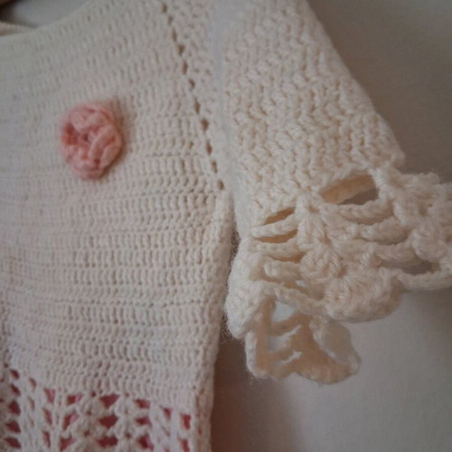 Handmade toddler dress 2y like new, knitted, lined