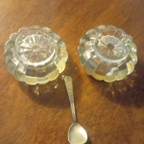 Vintage Serving Set caviar and spices mid century 60s like new