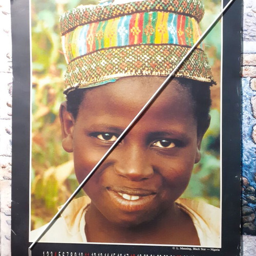 Unicef vintage calendar used with minor damages