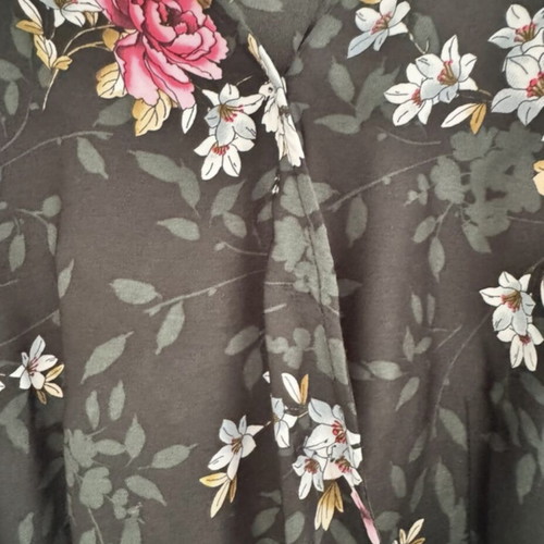 Koton dress size 34 used with floral pattern dark green