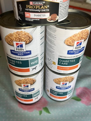 5 pcs Hill’s diabetes care w/d & proplan diabetes