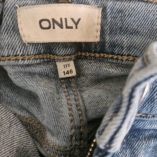 Girls' jeans size 146 like new, light blue, straight modern fit