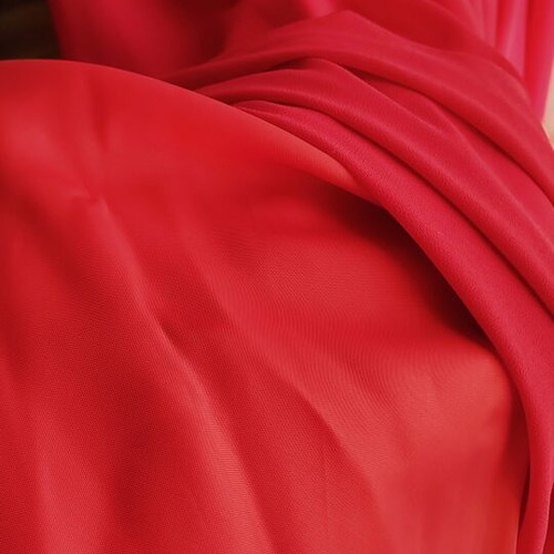 Dress with One Shoulder new, coral color, satin lining