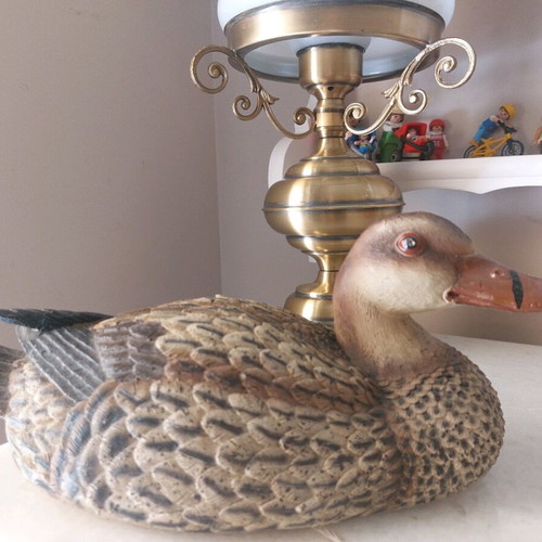 Decorative resin duck like new, 31 cm