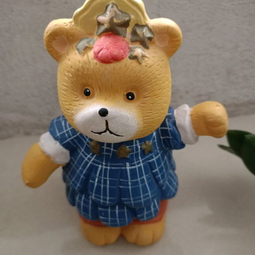 Bear piggy bank used, ceramic, 17cm height