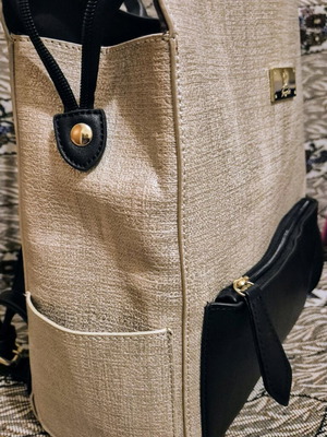 Fragola backpack like new, black and beige