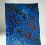 Fluid art canvas handmade