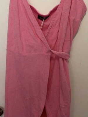 Benissimo Pink Beach Dress new, short terry fabric