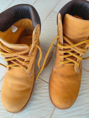 Timberland boots used, size 38, orange nubuck leather