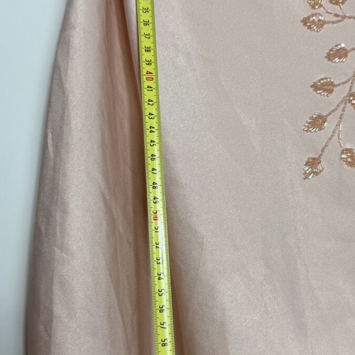Anna Riska silk women's top size 42 used, pink beige faded apple