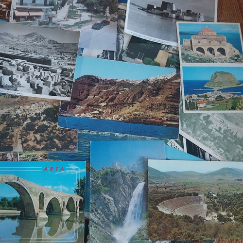 Greek postcards used, lot of 160 from 70s-80s