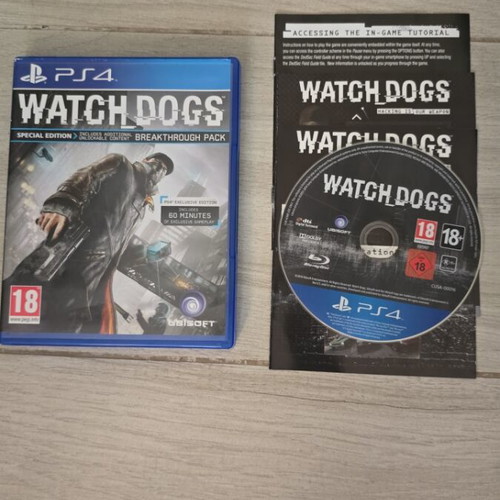 Watch Dogs PS4 game used, complete edition