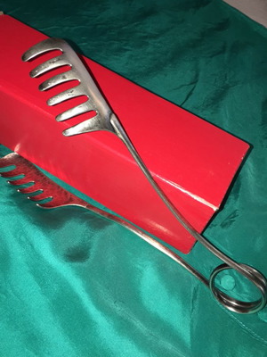 Τσιμπίδα επάργυρη μεταχειρισμένη vintage 22cm