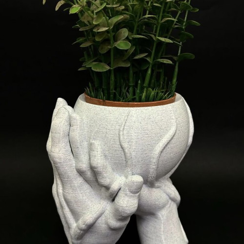 Plant pot new printed from PLA marble-like