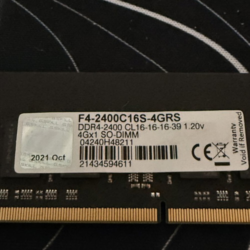 G.skill DDR4 2400MHz 4GB laptop memory like new