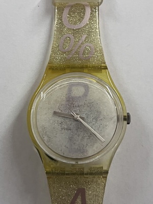 Swatch 100% watch, beige, 1994