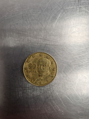 Νόμισμα 50 cents 2002 Βενιζέλος με σπάνιο σφάλμα μεταχειρισμένο