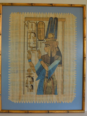 Egyptian papyrus used, set of 3 with guarantee certificate