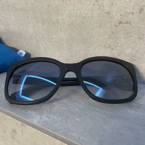 Adidas Butterfly Women Sunglasses new, black matte with blue lenses