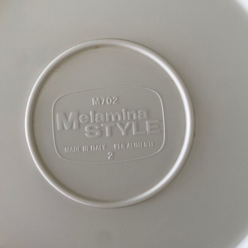Plastic plates used, set of 2, STYLE Made in Italy, 19 cm
