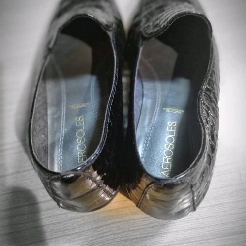 Aerosoles leather espadrilles No. 38 used, black