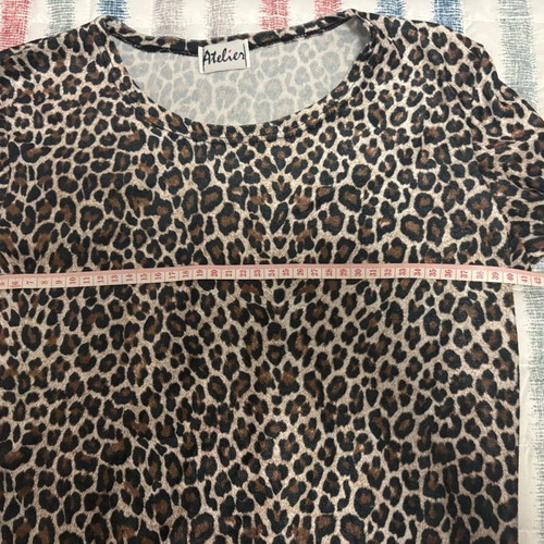 Atelier long-sleeve leopard blouse like new, size S