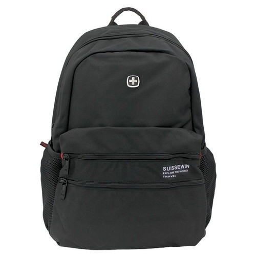 Suissewin Men's Waterproof Black Backpack New