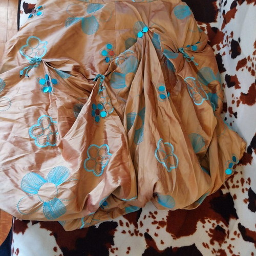 Raxevsky evening set of 3 pieces silk, like new, turquoise and gold