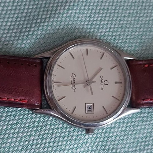 Omega Seamaster quartz date watch unisex 34mm