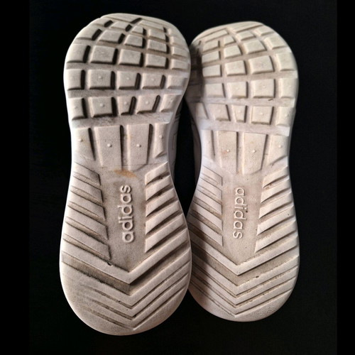 Adidas Neo Cloudfoam Racer athletic shoes used, size 41.5, white