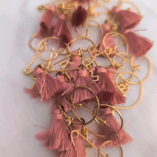 Baptism favors new, pack of 60 in dusty rose with gold pin