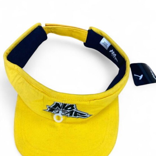 No Fear yellow visor with black logo