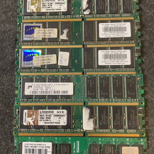 DDR and DDR2 RAM modules like new, 4.5GB total