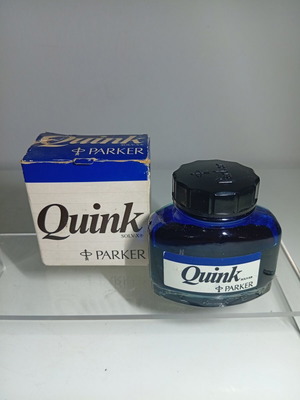 Parker Quink Solv-X Vintage Ink 57ml used, blue
