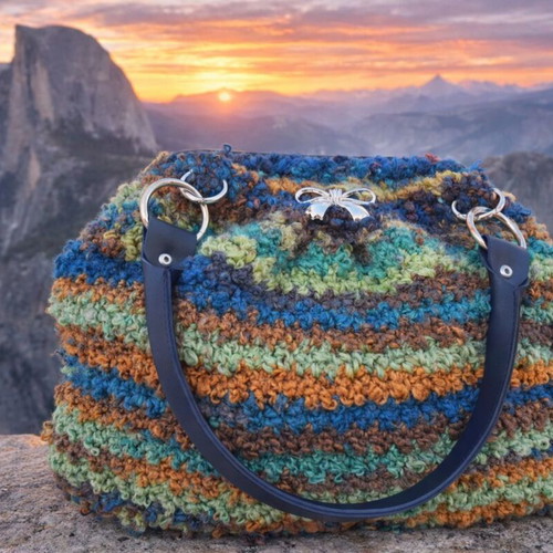 Boho Aurora Handmade Knitted Shoulder Bag Multicolor New