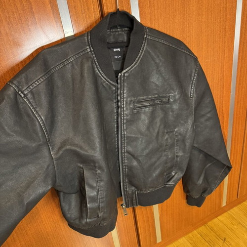 Bomber jacket Sinsay black faux leather new