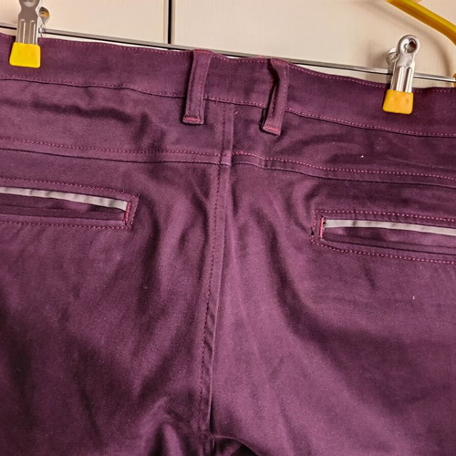 Italian Job men's pants used, eggplant color, XXL