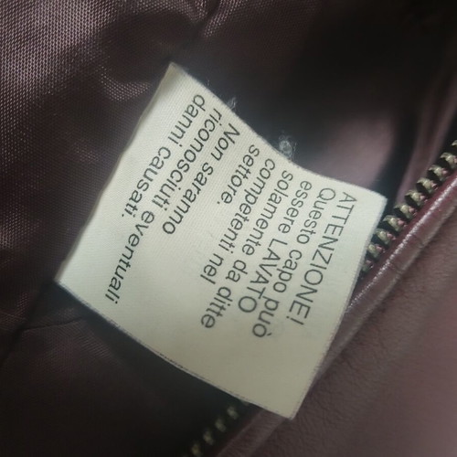 Leather jacket made in Italy like new, burgundy