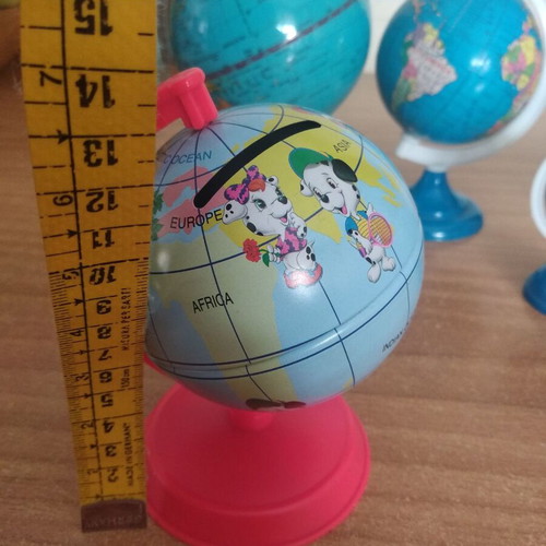 Globes used, set of 5 pieces for children's desk