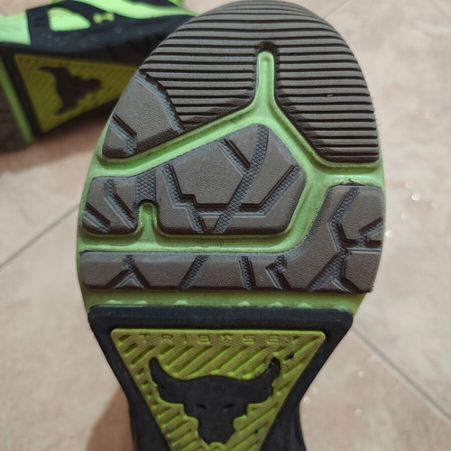 Under Armour Project Rock 4 women's athletic shoes, size 39, green and black