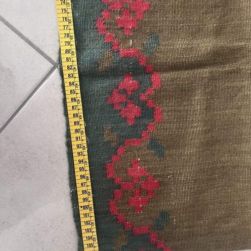 Handmade kilim used with stain