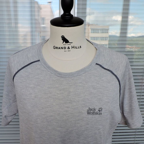 Jack Wolfskin Mens Grey Outdoor Round Neck Tee Size XXL like new