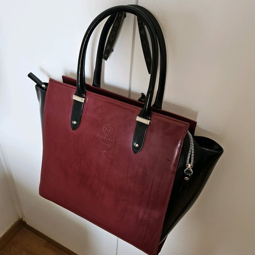 Moretti Milano leather handmade handbag like new