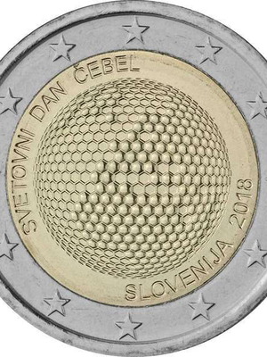 Slovenia 2 Euro 2018 UNC Bees commemorative