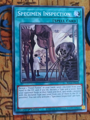 Specimen Inspection Normal Spell κάρτα Yu-Gi-Oh! σε καλή κατάσταση